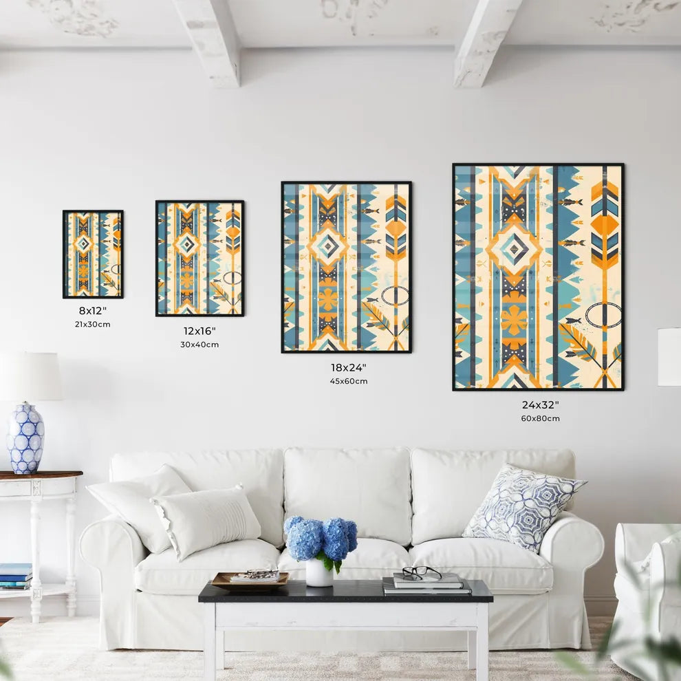 Contemporary Geometric Western Seamless Pape - Kitchen Hangings