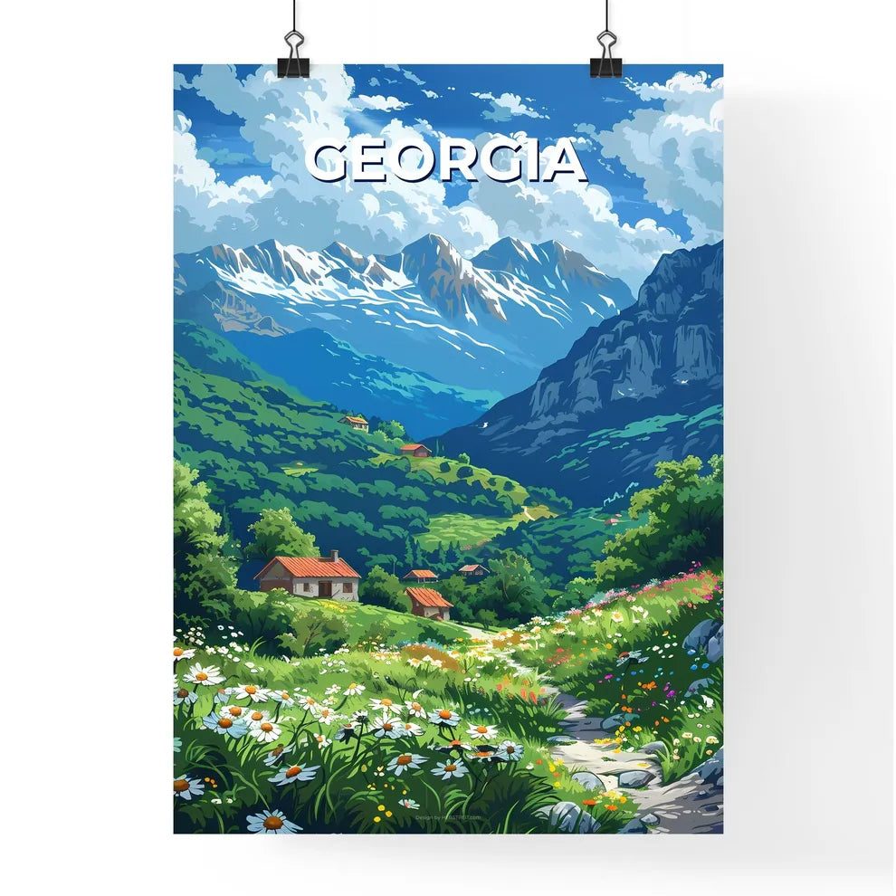 Panoramic Landscape Painting Poster