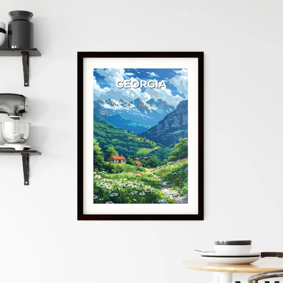 Panoramic Landscape Painting Framed Print