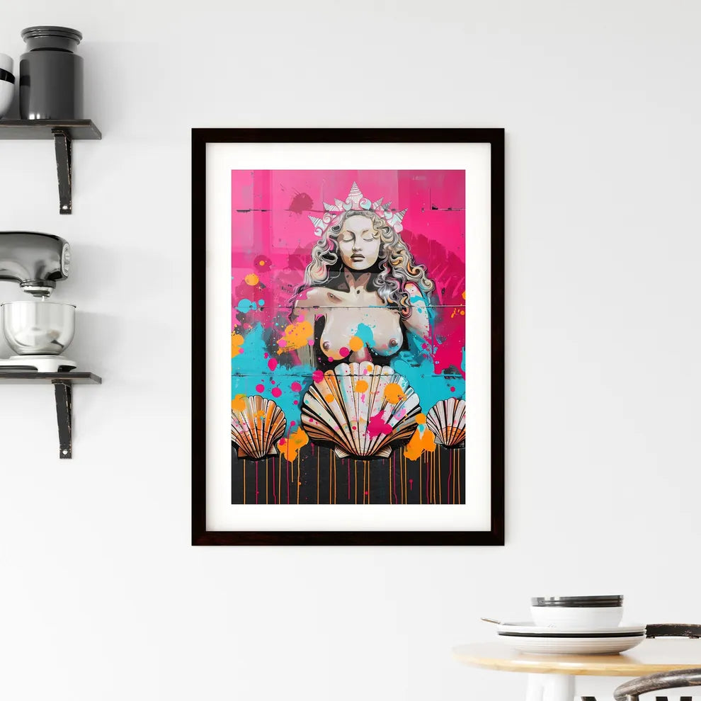 Neon Renaissance Birth of Venus Framed Print