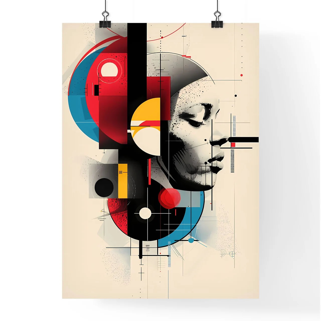 Vibrant Bauhaus-Inspired Artwork Poster