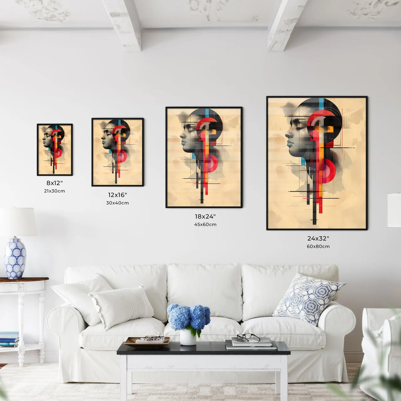 Bauhaus-inspired Vibrant Artwork - Kitchen Hangings