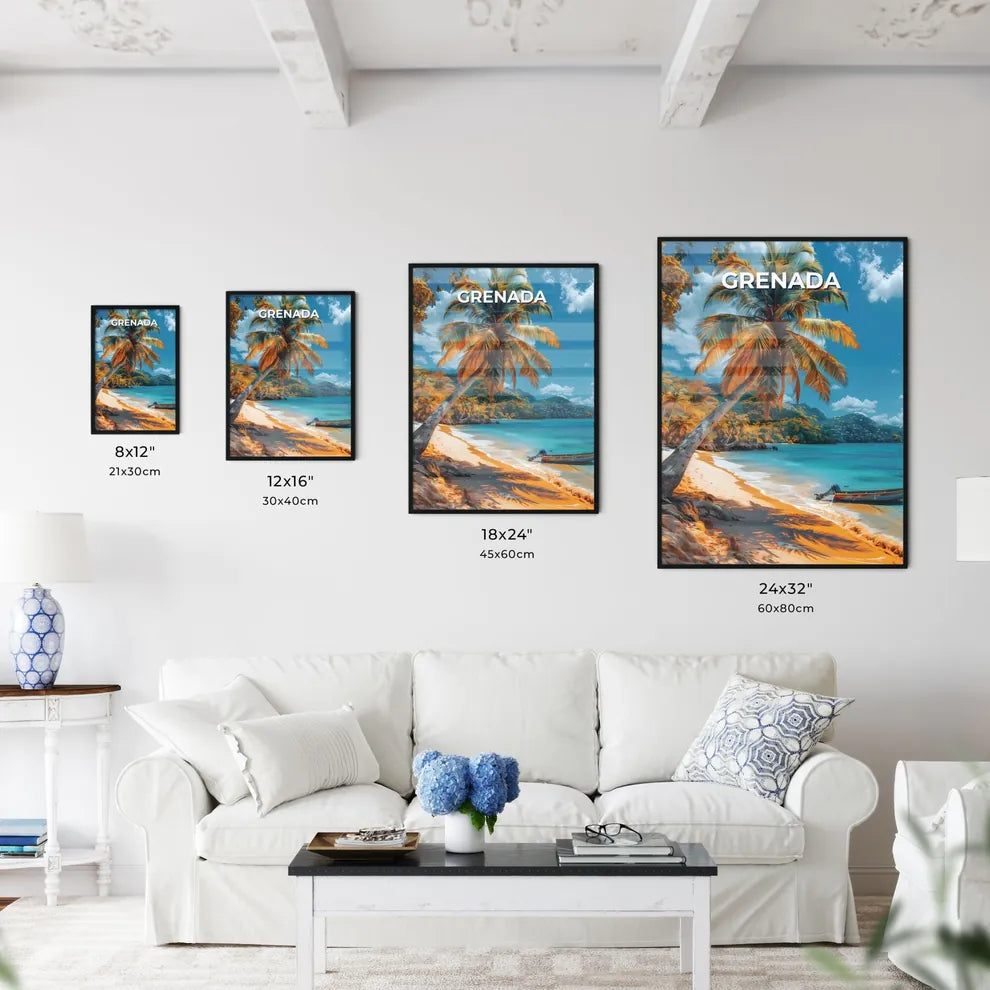 Vibrant Painting of Grenada Beach - Kitchen Hangings