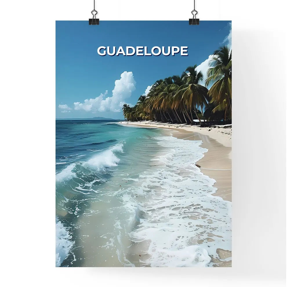 Colorful Guadeloupe Beach Painting Poster