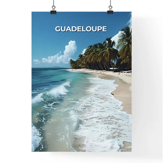 Colorful Guadeloupe Beach Painting Poster