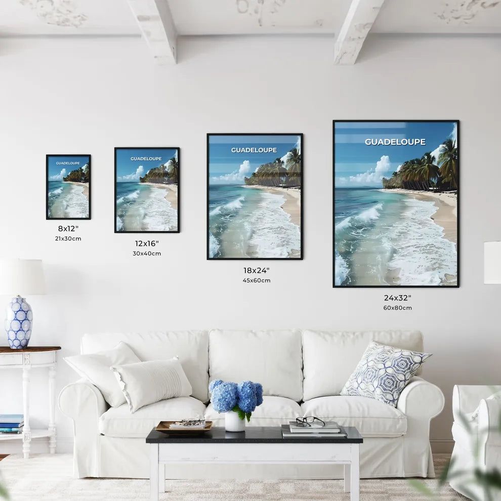 Colorful Guadeloupe Beach Painting - Kitchen Hangings