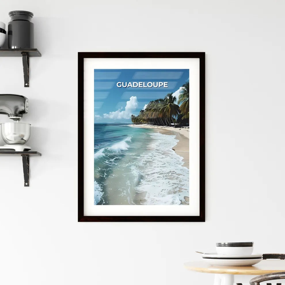 Colorful Guadeloupe Beach Painting Framed Print
