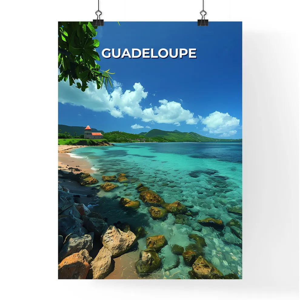 Vibrant Art Depiction of Guadeloupe Beach Poster
