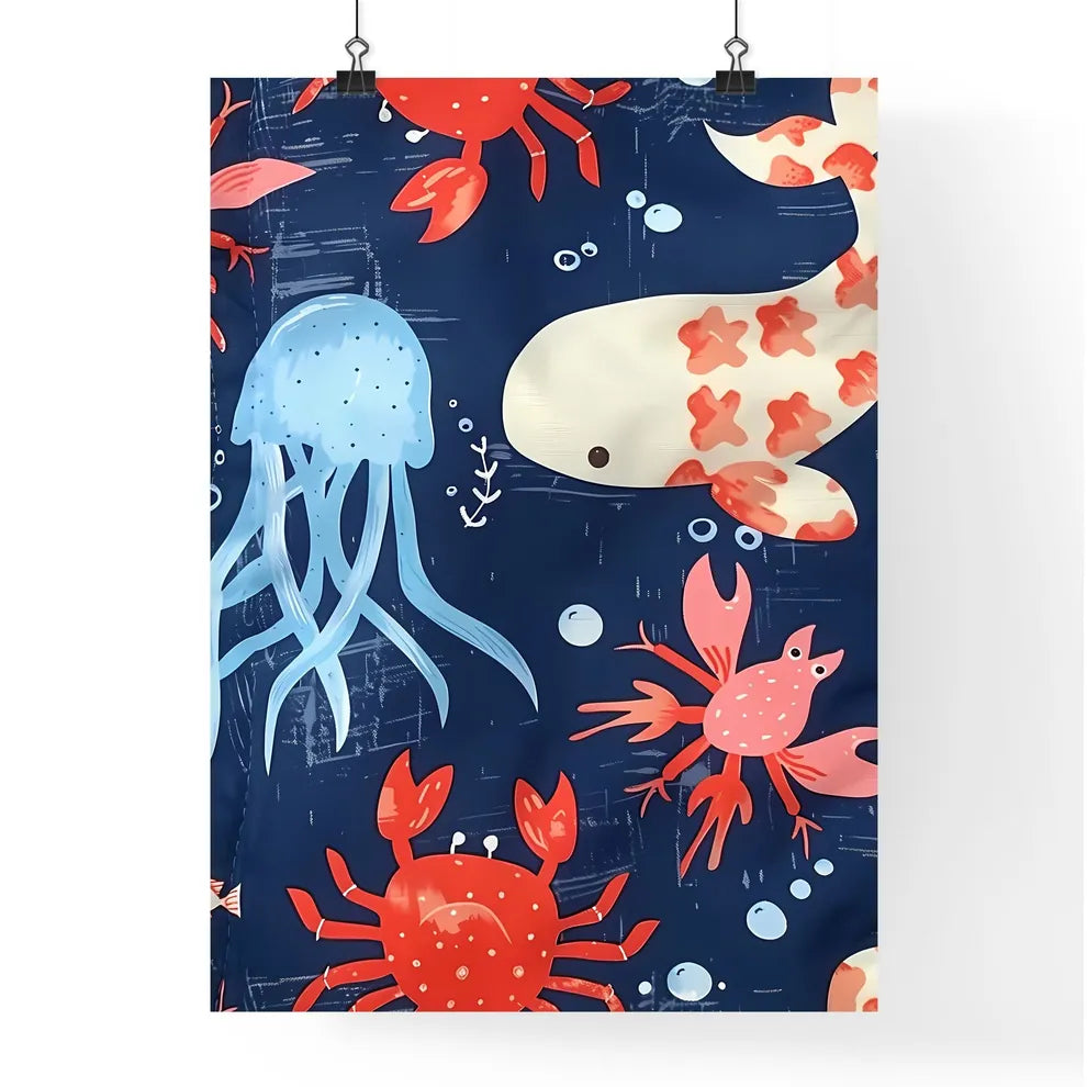 Vibrant Turquoise Marine Life Poster