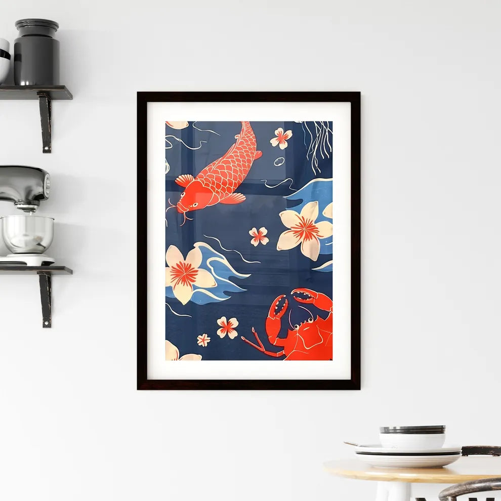 Vibrant Blue Fish Jellyfish N Framed Print