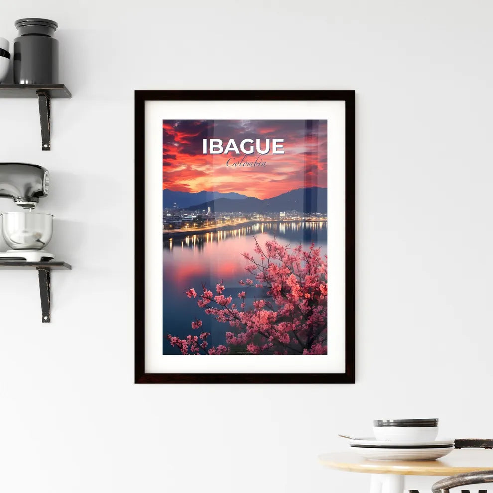 Pink Flowers by Colombian Waterway - Impressionistic Artwork of Ibague Skyline Default Title