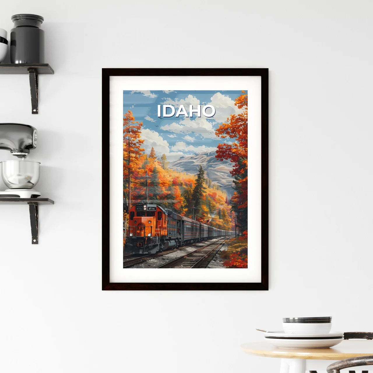Colorful Train Art Print Framed Print