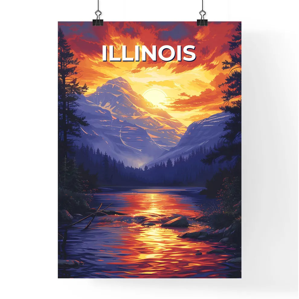 Striking Sunset Canvas Painting Poster