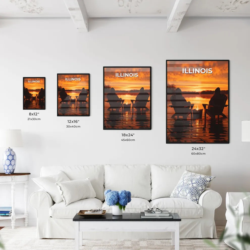 Vibrant Artistic Lake Painting Featuring Two - Kitchen Hangings