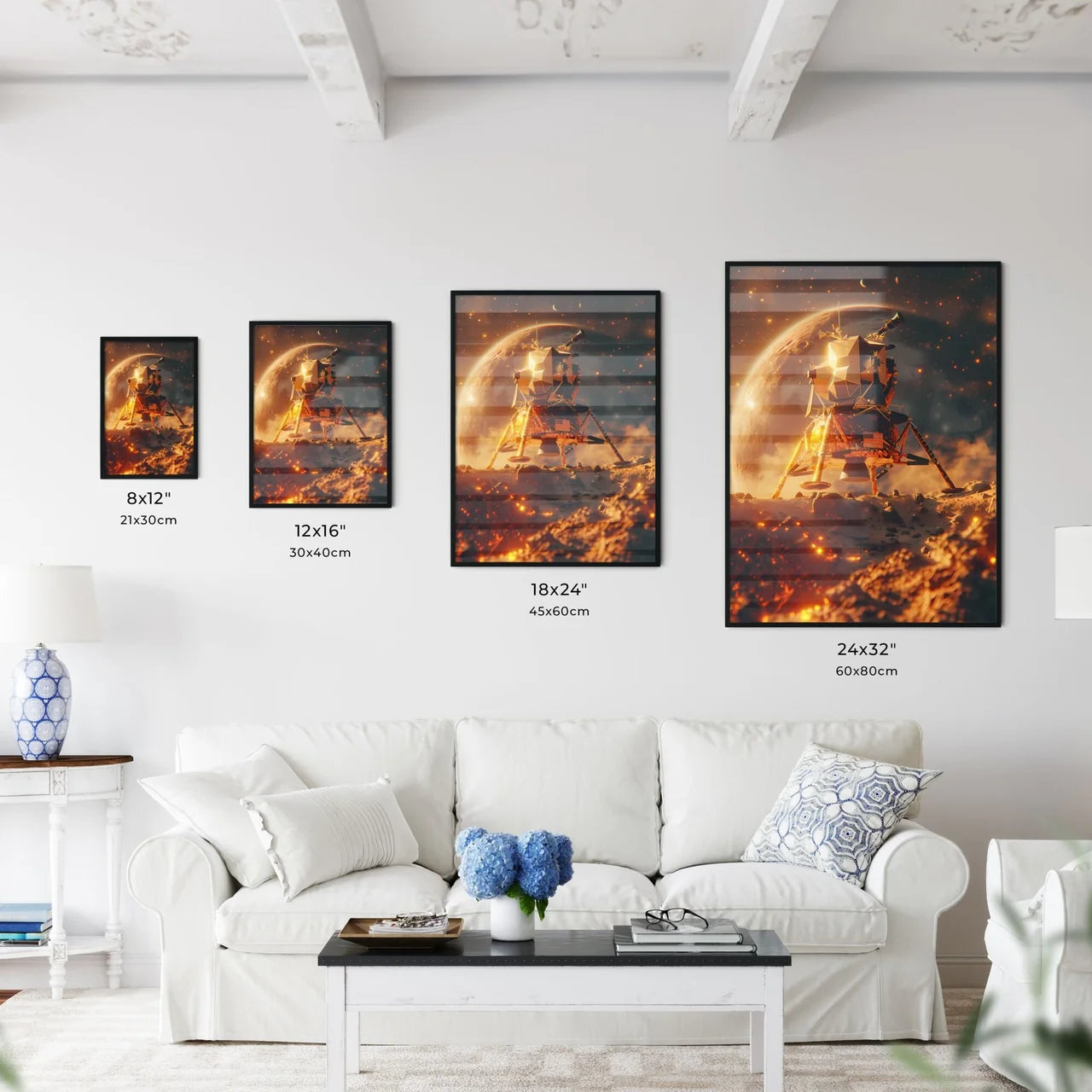 Impressionist Lunar Liftoff:  Size Chart