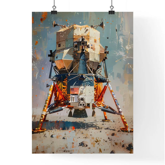 Impressionist Painting of Apollo Lunar Modul Poster