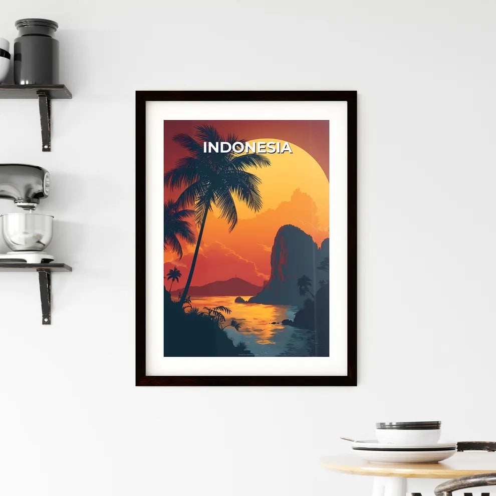Tropical Island Sunset Framed Print