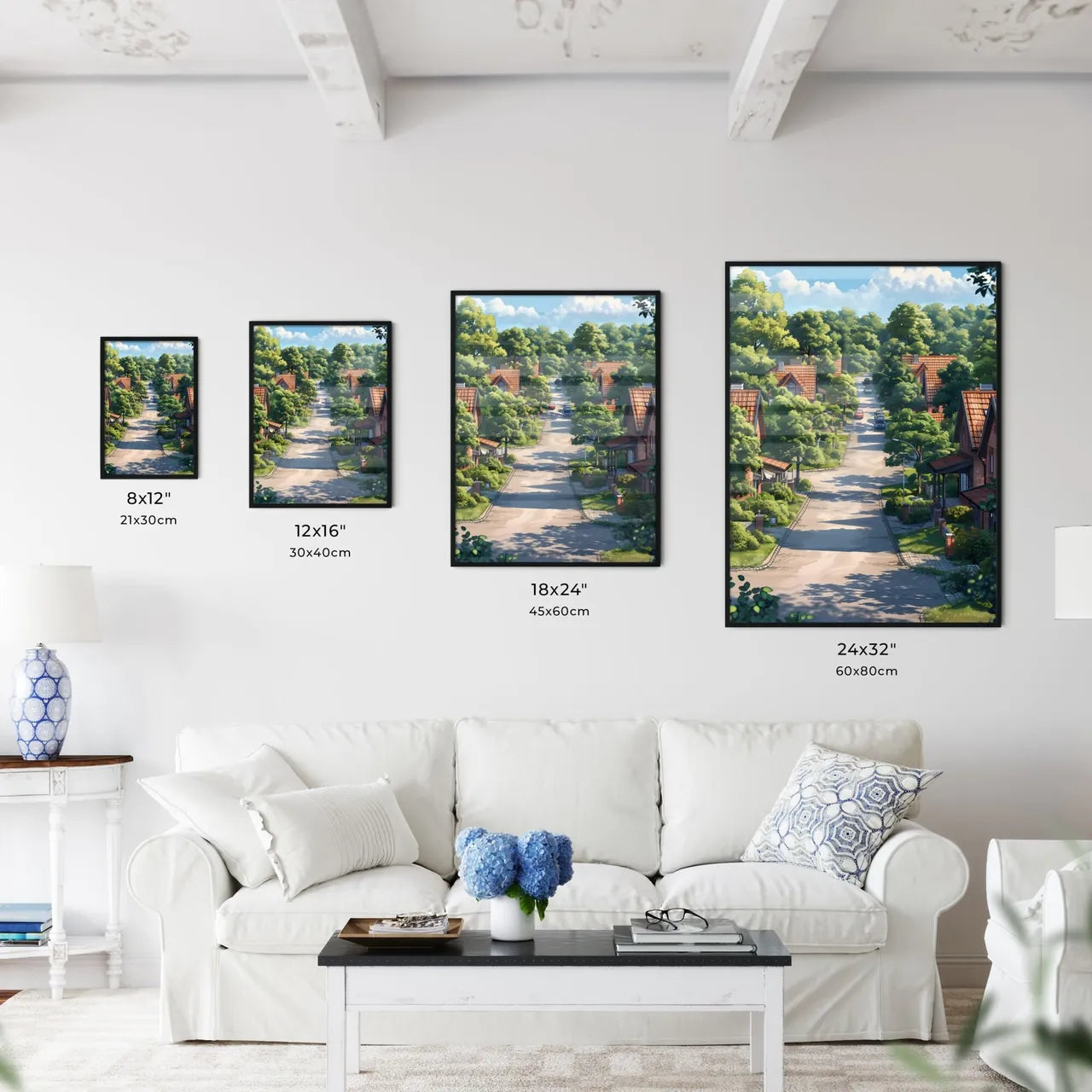 Modern isometric city map - Kitchen Hangings