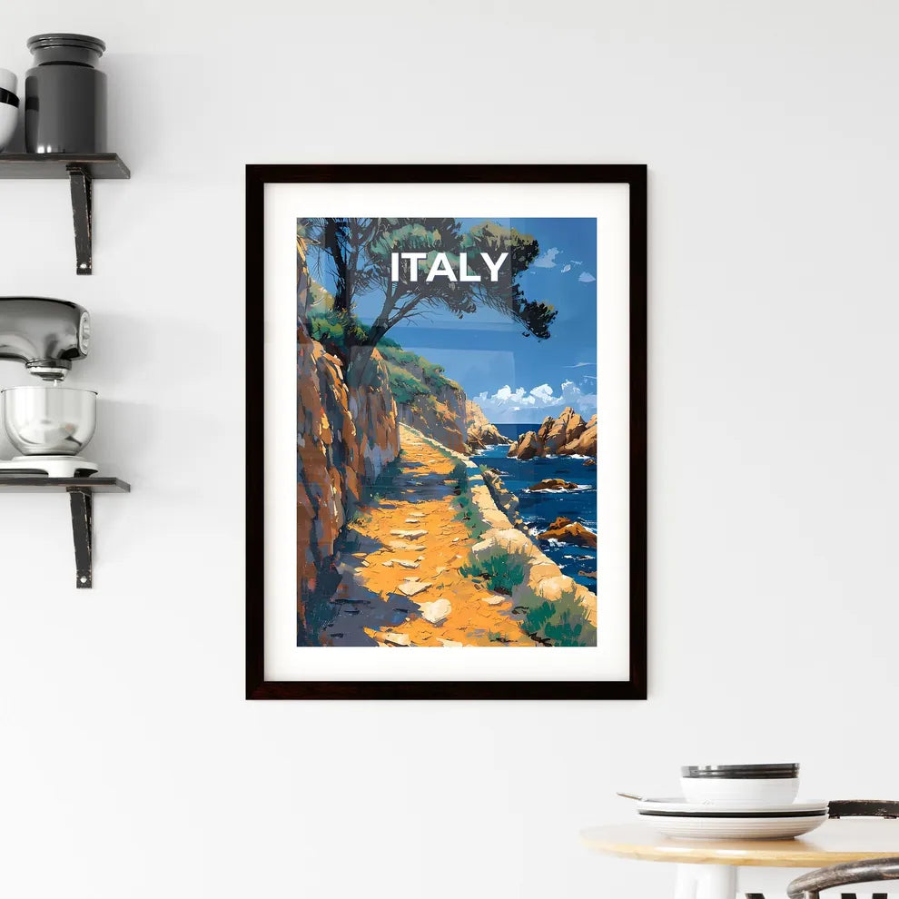 Coastal Cliff Path Framed Print