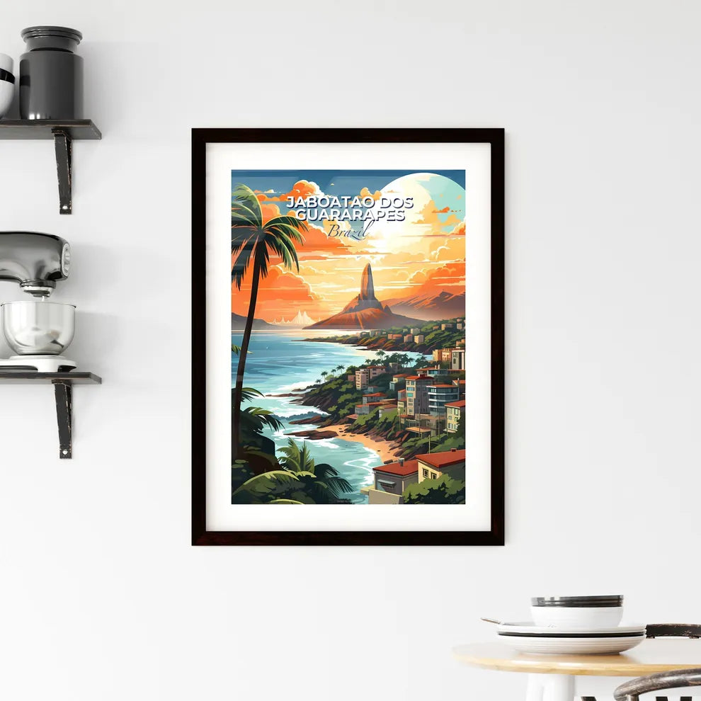 Palm-Studded Jaboatao dos Guararapes Brazil Artwork Skyline with Buildings Default Title