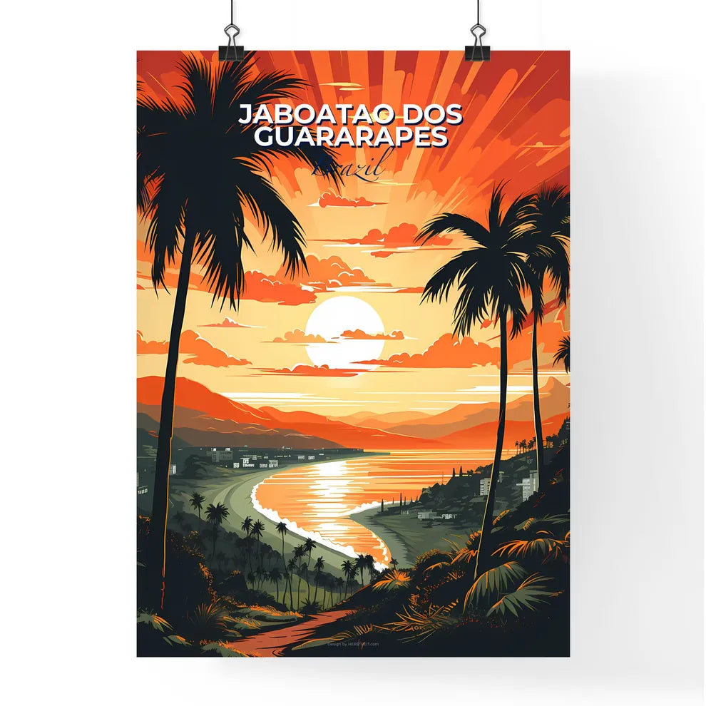 Vibrant Jaboatao dos Guararapes Brazil Beach Skyline Sunset Painting Default Title