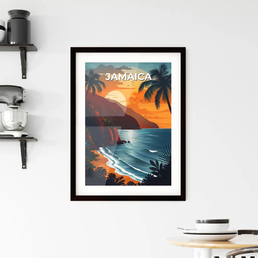 Jamaican Beach Sunset Framed Print
