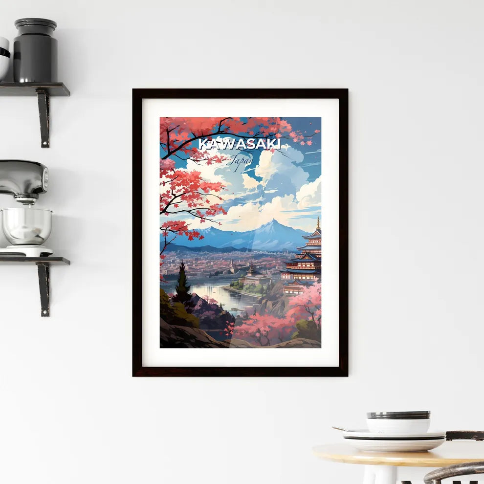 Cityscape Painting Vibrant Skyline Urban Landscape Mountain Lake Art Default Title