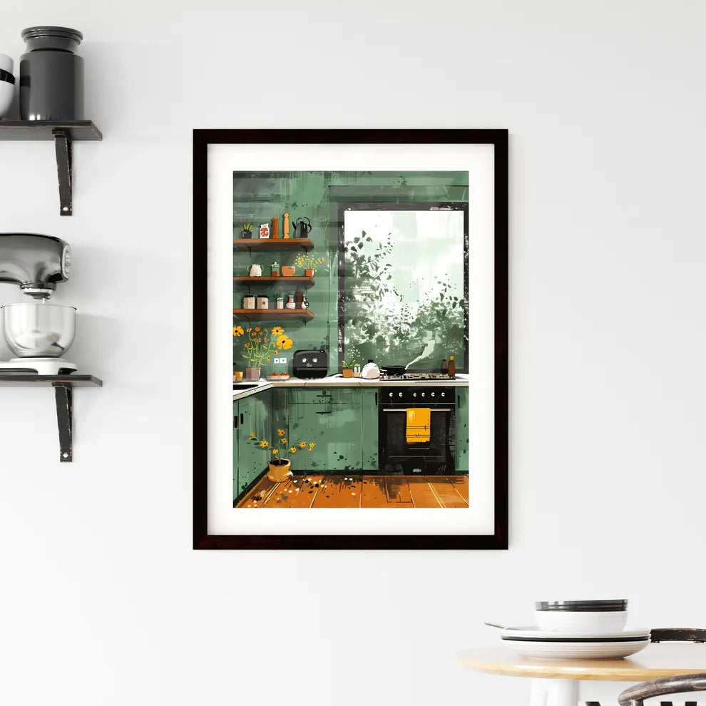 Modern Art Abstract Painting Illustration wi Framed Print