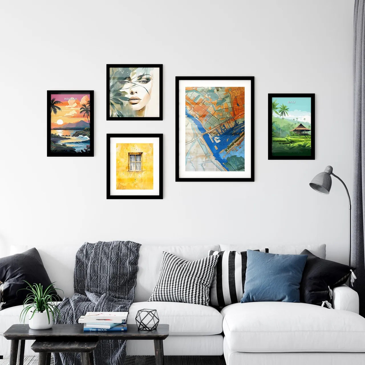 Artful City Map - Vibrant Painting Featuring Wall Art
