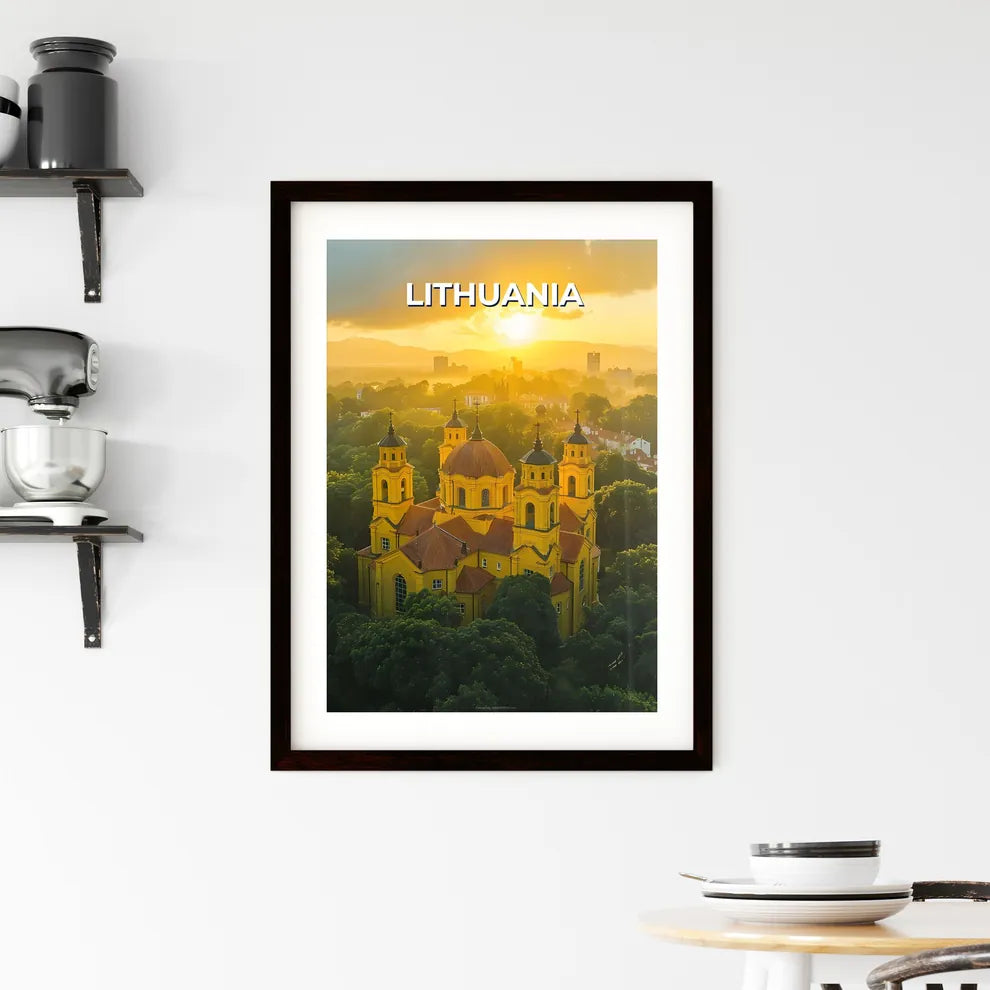 Colorful Abstract Painting with Towers, City and European Skyline Custom Print