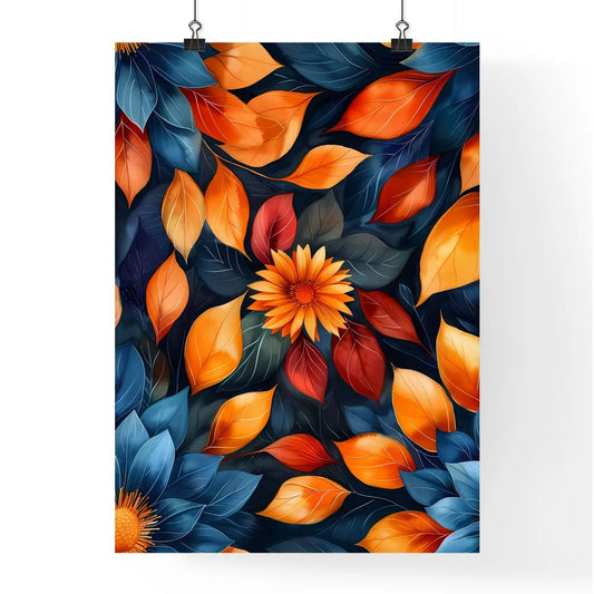Vibrant Watercolor Mandala Pattern featuring Poster