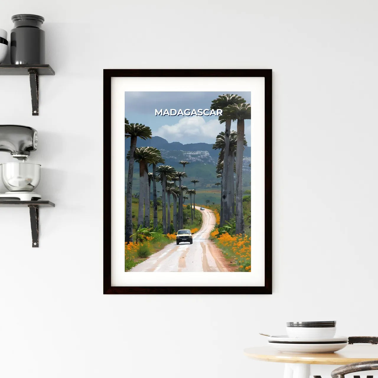 Madagascar Roadside Canvas Art Framed Print