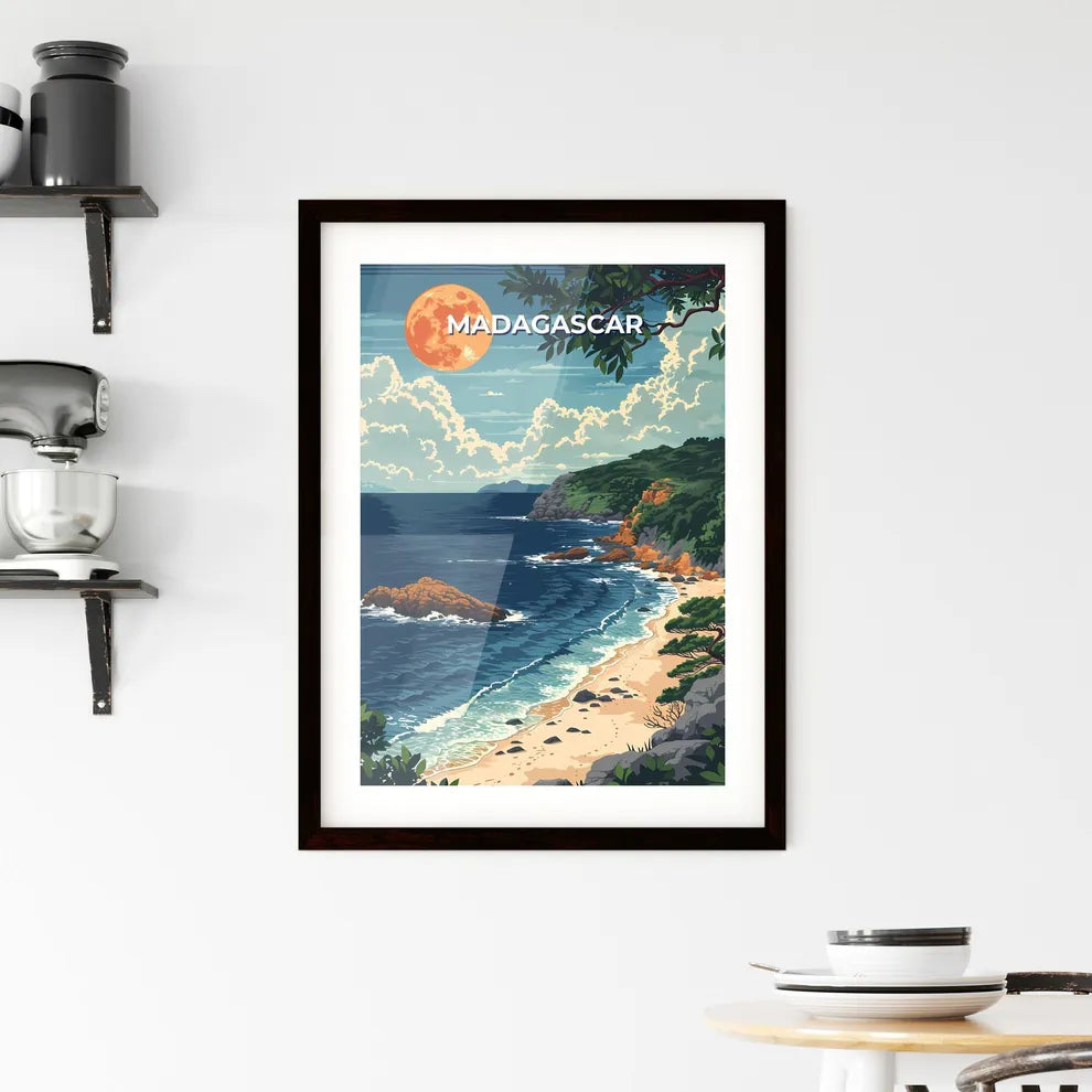 Madagascar Beach Painting Framed Print