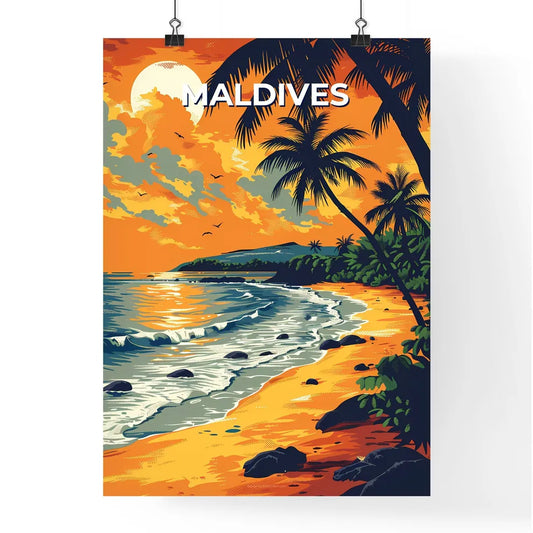 Artistic Palm Tree Beach Poster