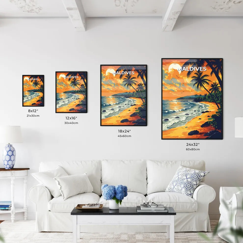 Artistic Palm Tree Beach - Kitchen Hangings