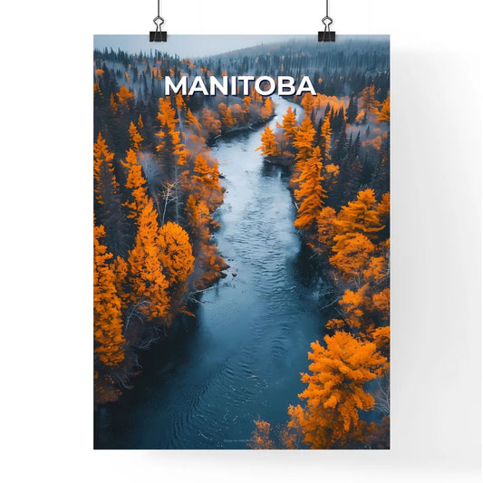 Manitoba River Landscape Forest Painting Vib Poster