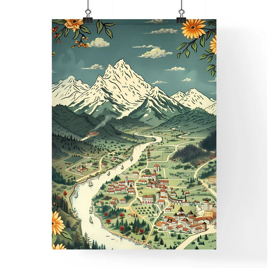 Topographic map Poster