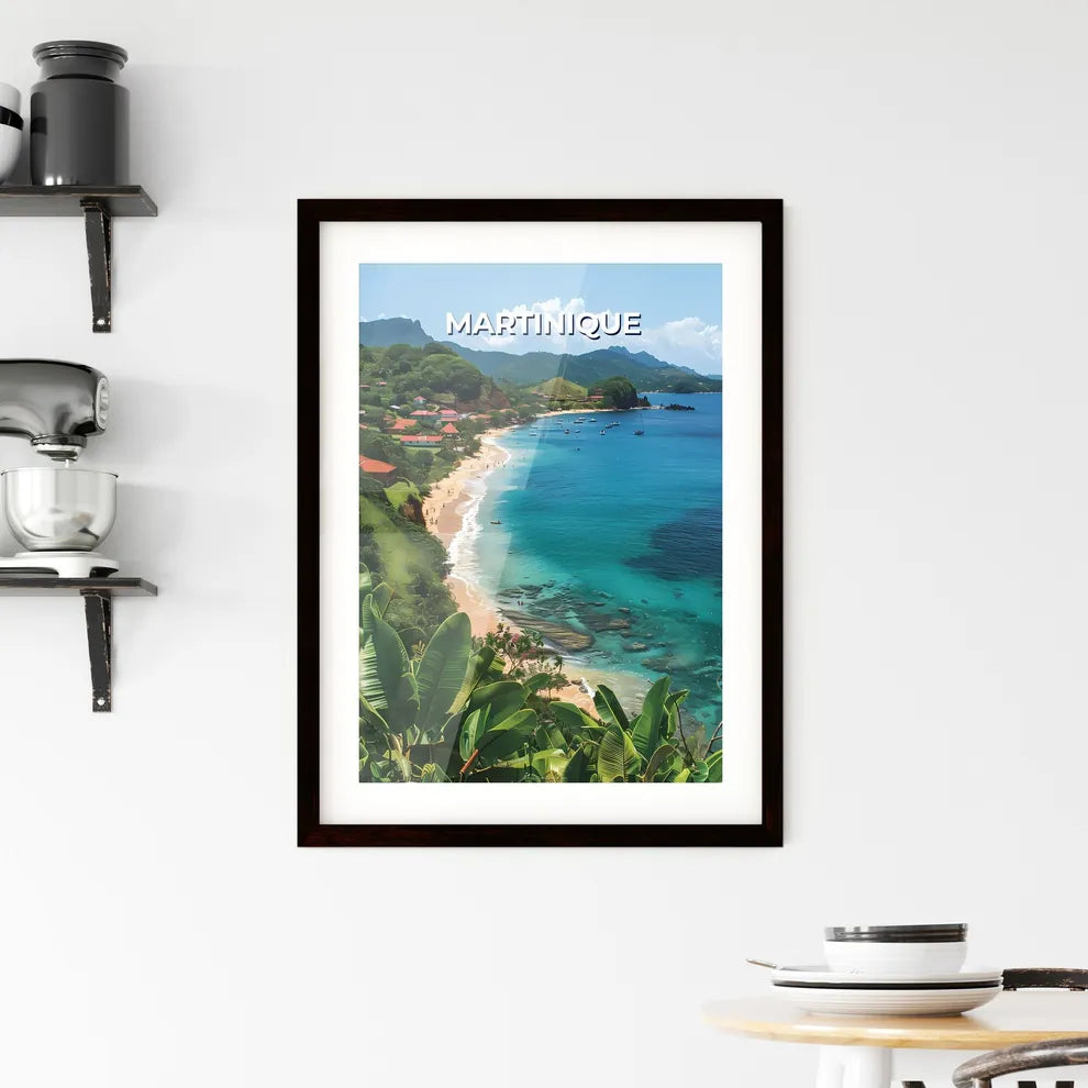Vibrant Tropical Beach Painting Framed Print