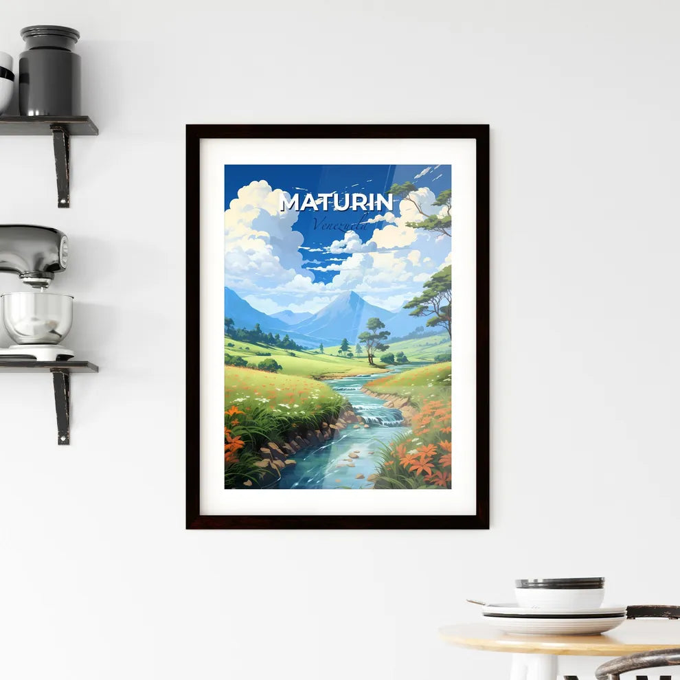 Maturin Venezuela Cityscape River Valley Colorful Art Painting Skyline Flowers Trees Landscape Canvas Oil Painting Style Default Title