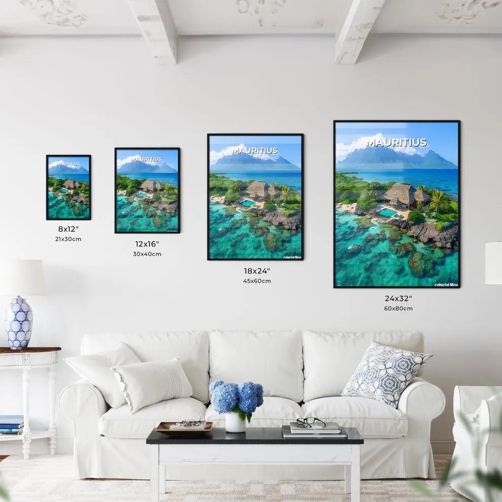 Vibrant Art Painting of a House on an Island - Kitchen Hangings