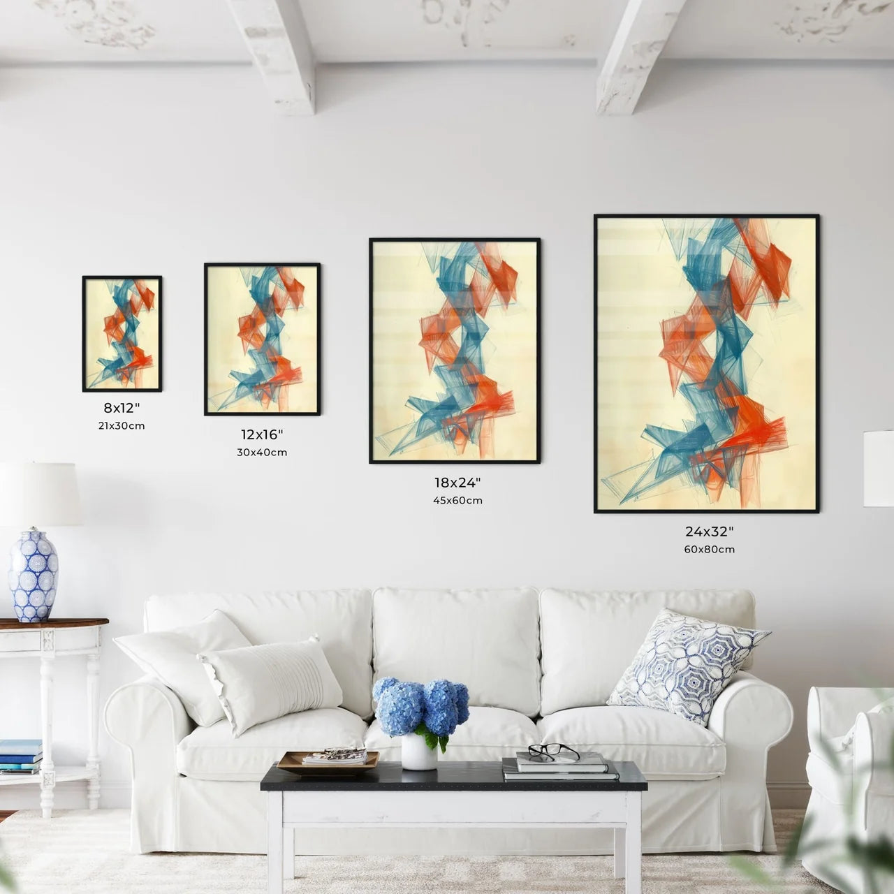 Vibrant and Expressive Abstract Metalpoint D - Kitchen Hangings