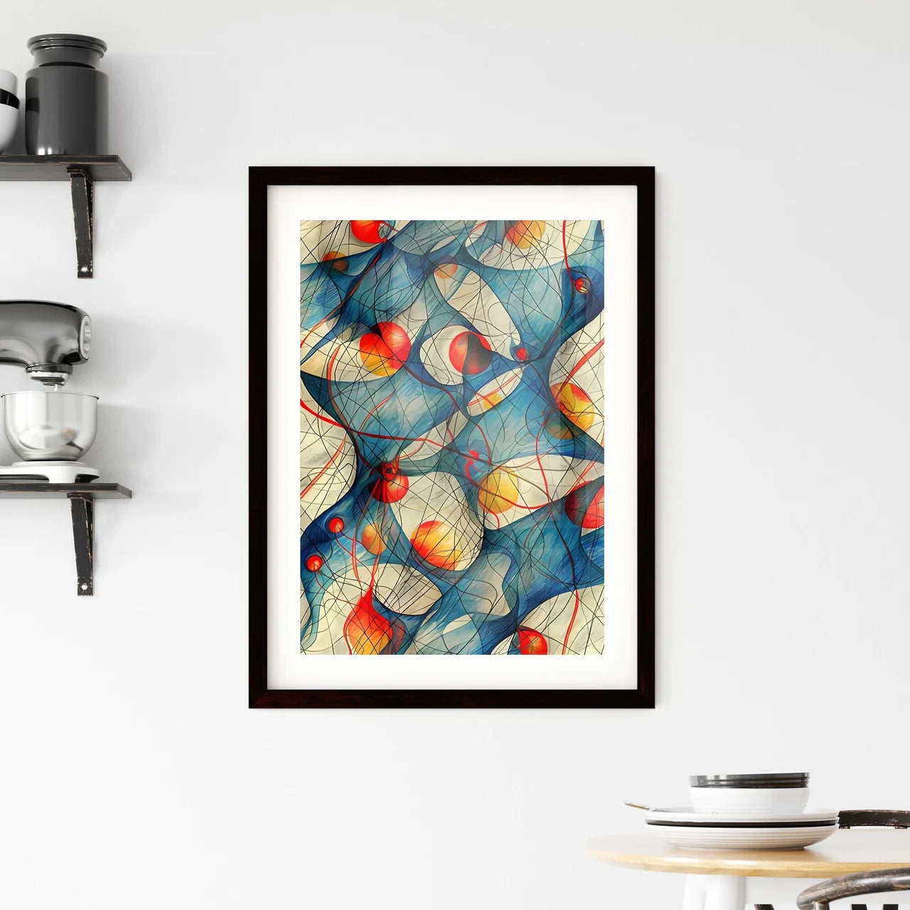 Abstract Korean-inspired Wall Art Framed Print