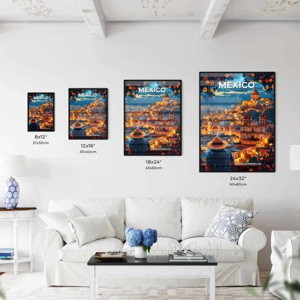 Vibrant Mexico City Painting Art, Travel, City, Culture, Landscape, Latin America, North America, Travel Destination, Urban, Cityscape Size Chart