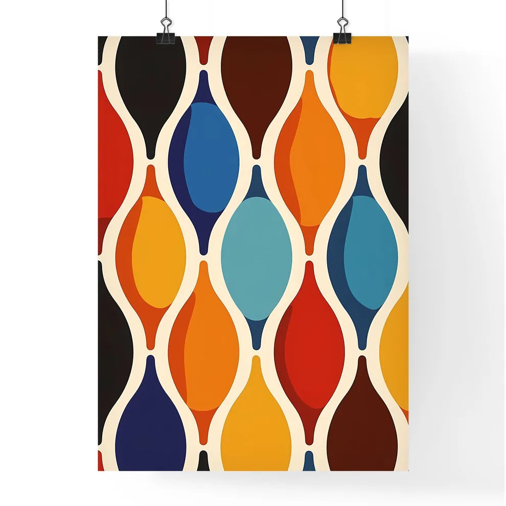 Mid-Century Modern Minimalistic Geometric Pa Poster