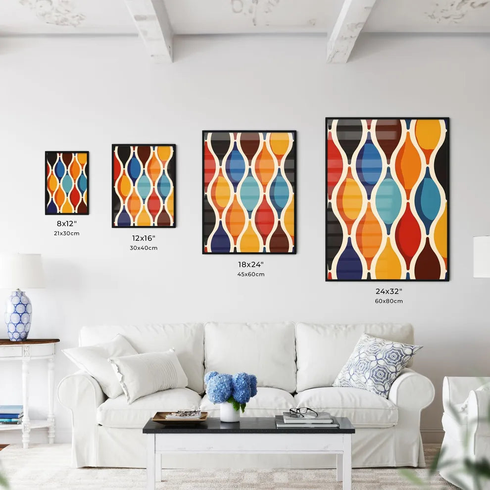 Mid-Century Modern Minimalistic Geometric Pa - Kitchen Hangings