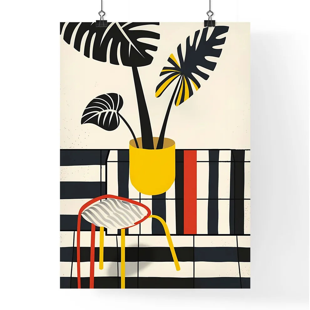 Mid Century Modern Minimalistic Painting Poster