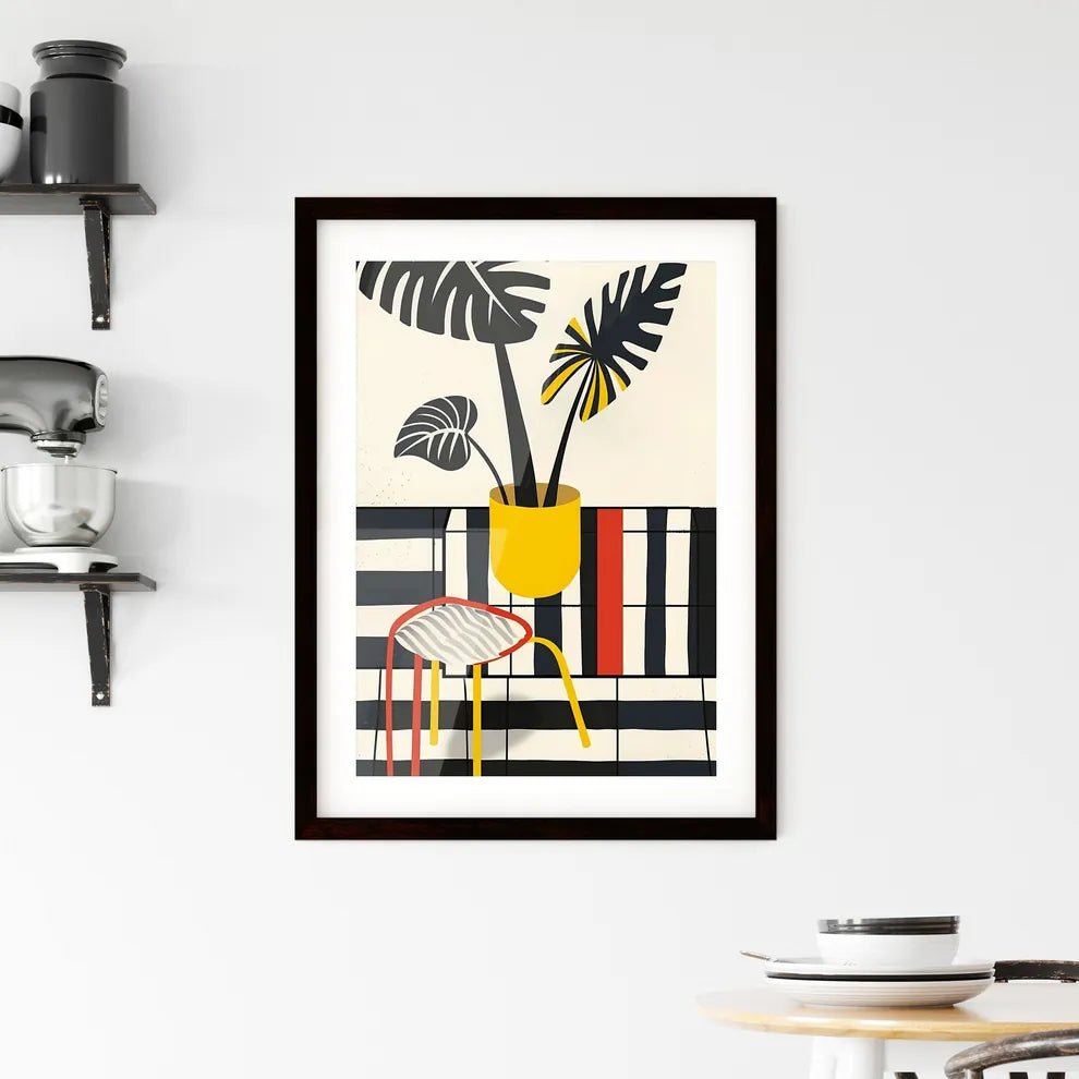 Mid Century Modern Minimalistic Painting Framed Print