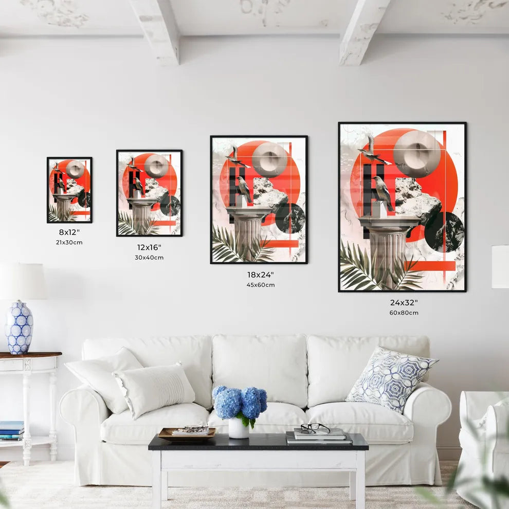 Vivid Contemporary Collage Ar Size Chart