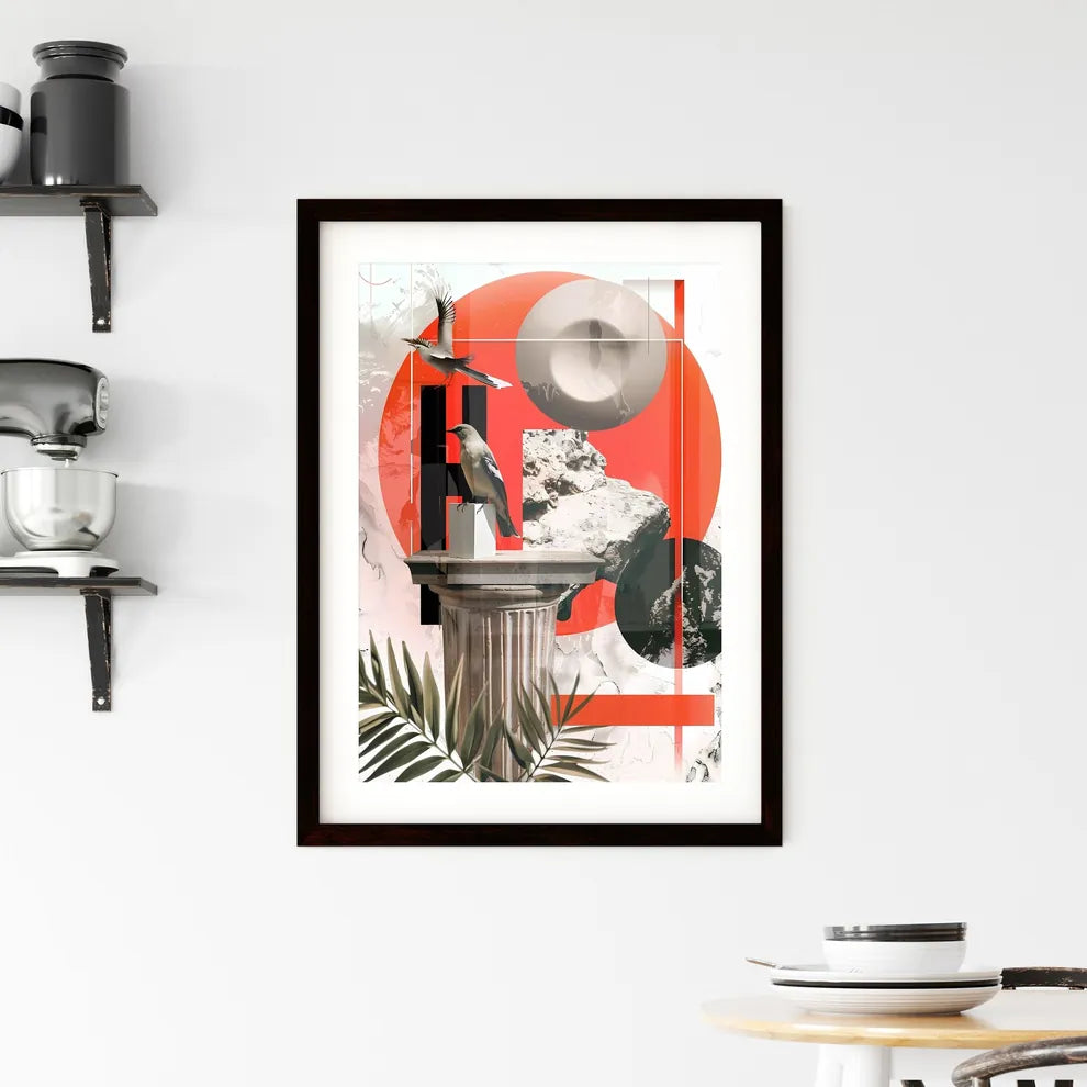 Vivid Contemporary Collage Ar Framed Print