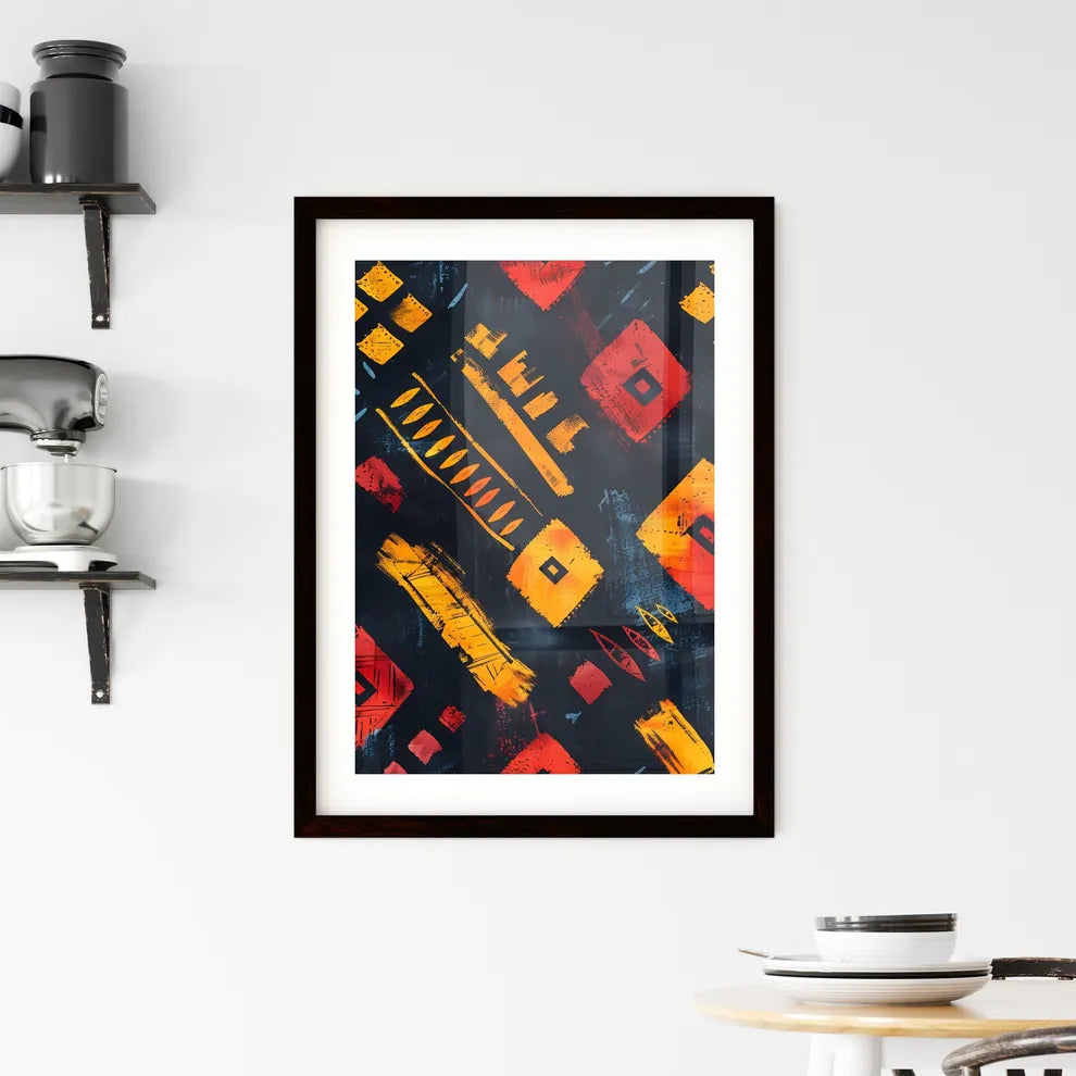 Vibrant African Artwork Framed Print